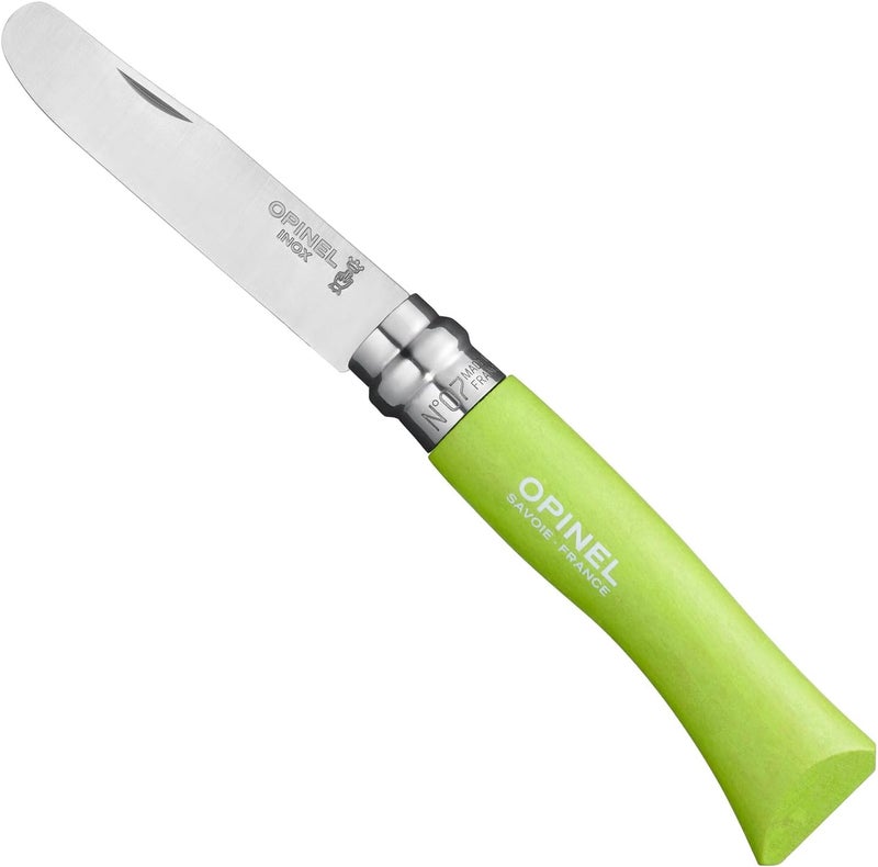 Opinel My First No.7 Stainless Steel Children’s Folding Pocket Knife with Safety Rounded Tip - Image 1